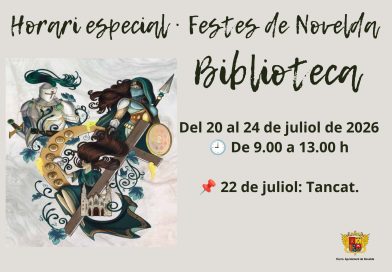  Horario especial – Fiestas de Novelda
