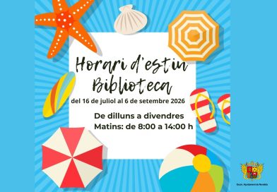 HORARIO DE VERANO 2026 – BIBLIOTECA